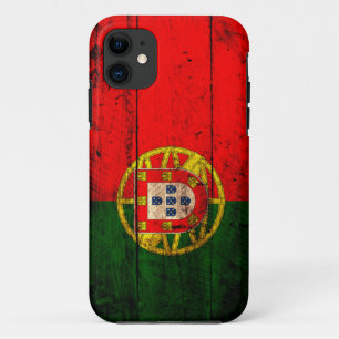 Alte hölzerne Portugal-Flagge iPhone 11 Hülle