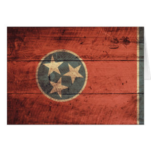 Alte hölzerne Tennessee-Flagge;