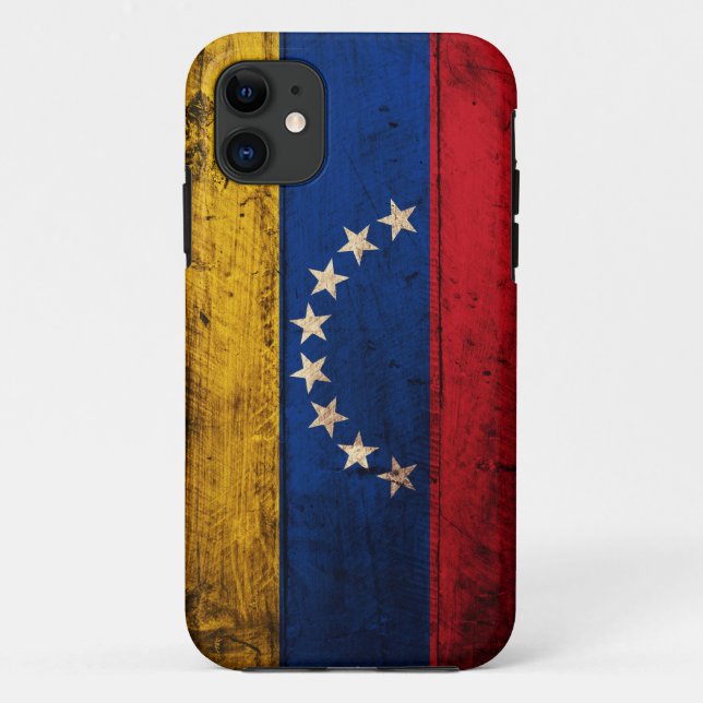 Alte hölzerne Venezuela-Flagge Case-Mate iPhone Hülle (Rückseite)