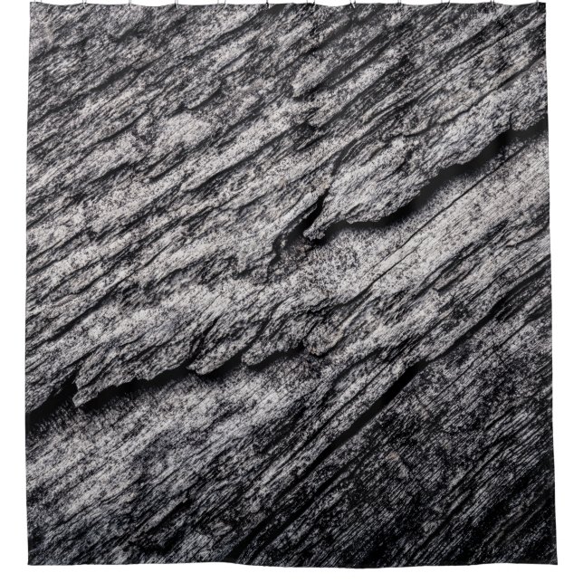 Alte Holzfläche strukturiert Hintergrund. Toned. h Duschvorhang (Vorderseite)