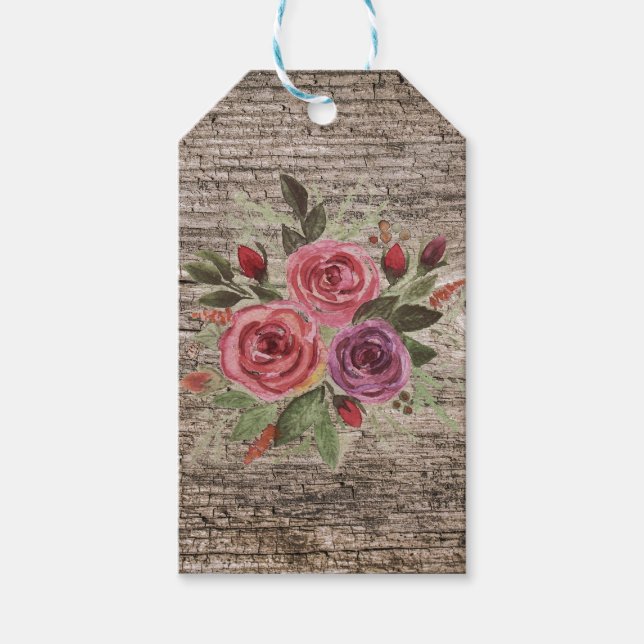 Alte Holzplanken Geschenkanhänger (Vorderseite)