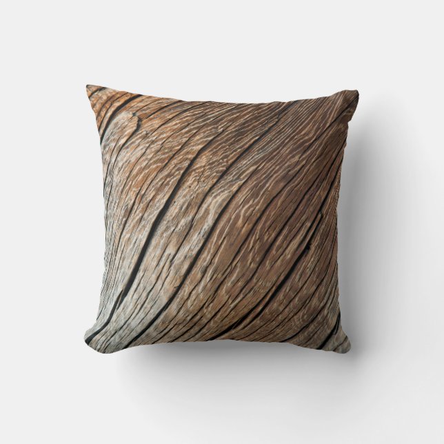 Alte Holzstruktur, Holz, abstrakt, Kunst, Ba Kissen (Vorderseite)