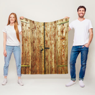 Alte Holztüren Fleecedecke