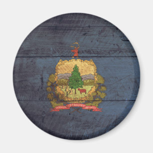 alte Holzvermontflagge; Magnet