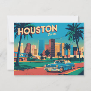 Alte Houston-Ansichtskarte Grüße aus Houston Postkarte