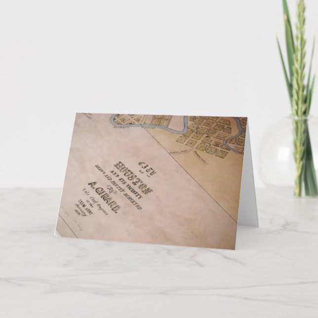 Alte Houston-Karten-Karte Karte (Vorderseite)