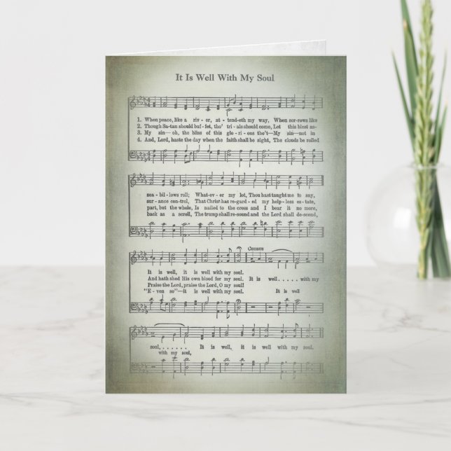 Alte Hymne für Beileid Karte (Vorderseite)