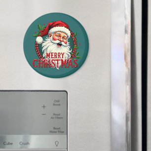 Alte Illustration von Santa - Frohe Weihnachten Magnet