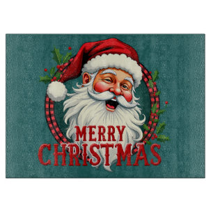 Alte Illustration von Santa - Frohe Weihnachten Schneidebrett