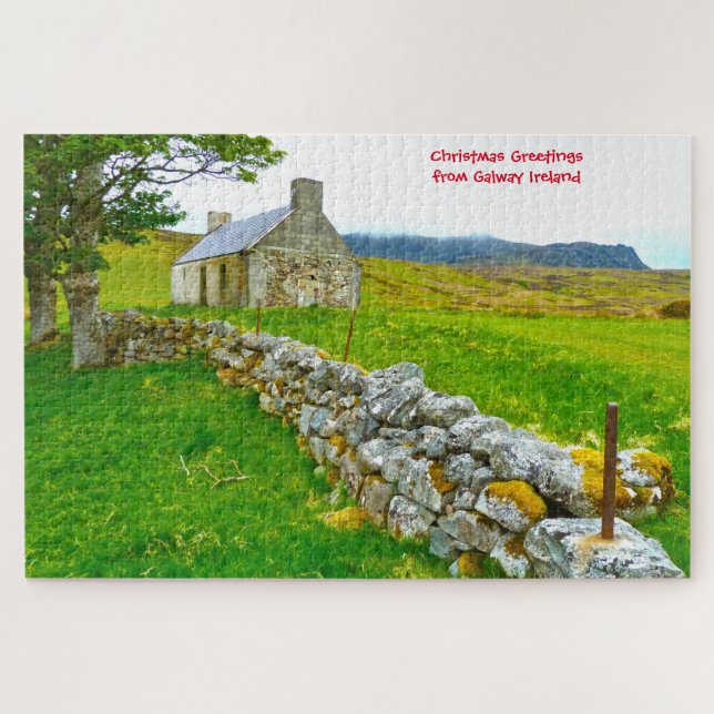 Alte irische Hütte Galway Irland. Jigsaw Puzzle (Horizontal)
