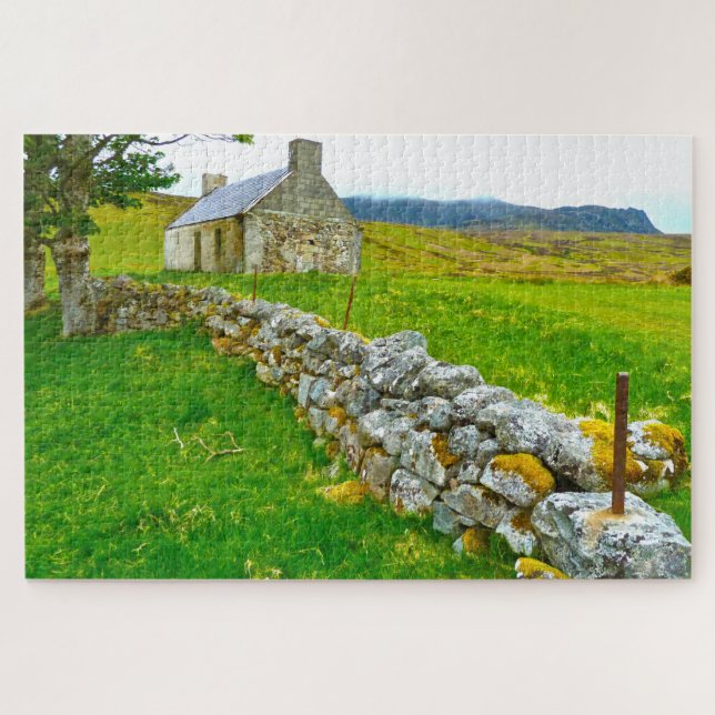 Alte irische Hütte Galway Irland. Jigsaw Puzzle (Horizontal)