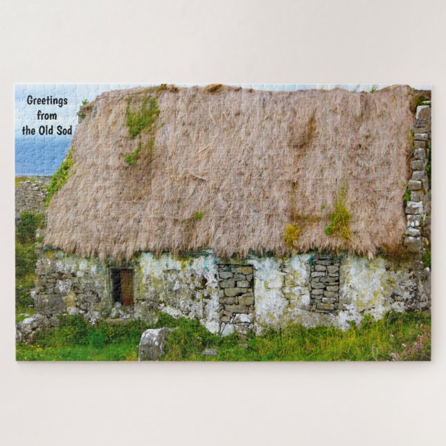 Alte irische Hütte Galway Irland. Jigsaw Puzzle (Horizontal)