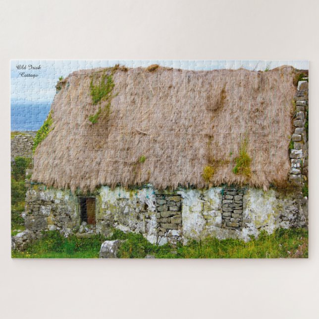 Alte irische Hütte Galway Irland. Jigsaw Puzzle (Horizontal)