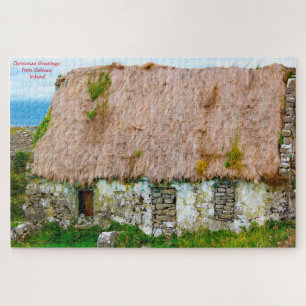 Alte irische Hütte Galway Irland. Jigsaw Puzzle