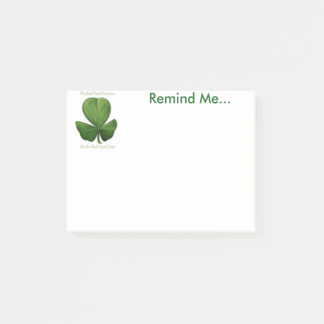 Alte irische Redewendungen. Memo Notes Post-it Klebezettel (Vorderseite)