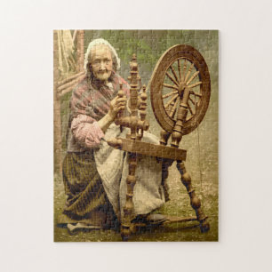 Alte irische Wollspinnerin, Puzzle