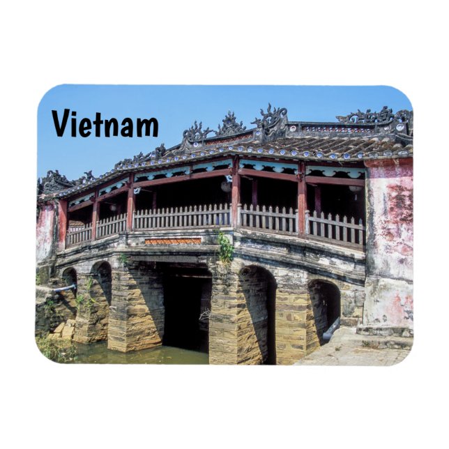 Alte japanische Brücke in Hoi An - Vietnam Magnet (Horizontal)