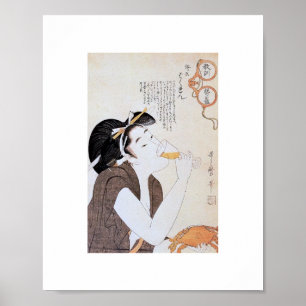 Alte Japanische Kunst  1800er Jahre Poster