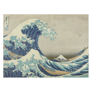Alte japanische Kunst, Die große Welle von Hokusai Tischdecke