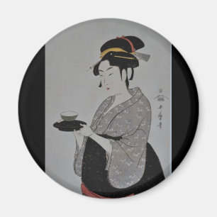 Alte japanische Malerei circa 1793 Magnet