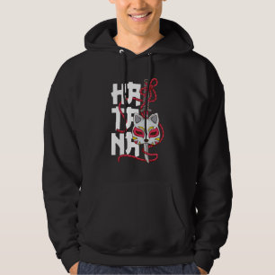 Alte japanische Maske Cherry Blossom Samurai Katan Hoodie