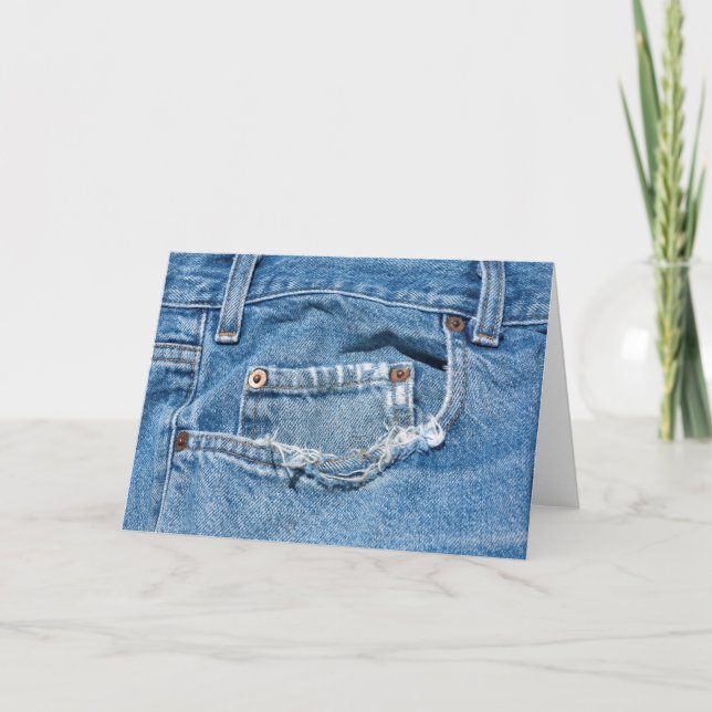 Alte Jeans Grußkarte Karte (Vorderseite)