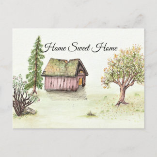 Alte Kabine (Aquarell Zuhause Sweet Zuhause Collec Postkarte