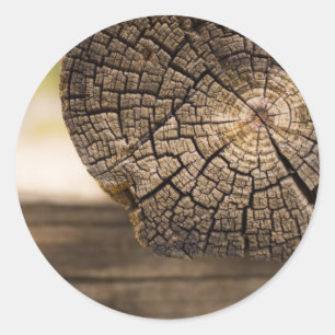 Alte Kabine Holz Texturen Runder Aufkleber
