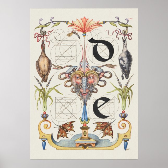 Alte Kalligrafie Poster (Vorne)