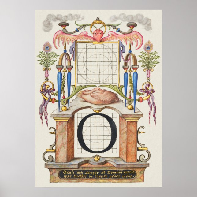 Alte Kalligrafie Poster (Vorne)