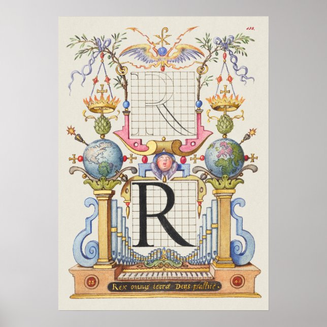 Alte Kalligrafie Poster (Vorne)