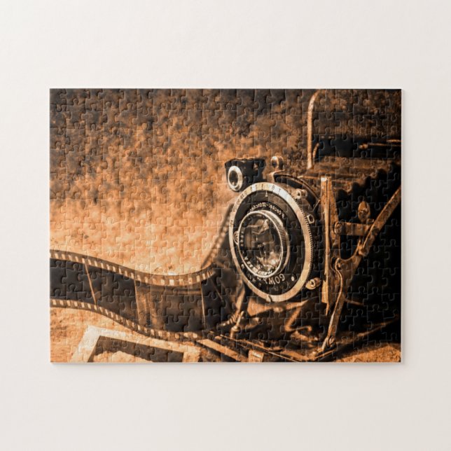 Alte Kamera als Puzzle (Horizontal)