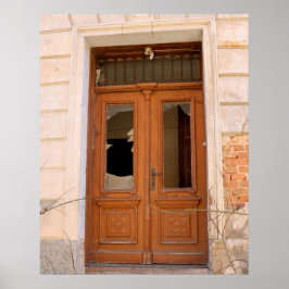 Alte kaputte Tür, verlorener Ort Poster