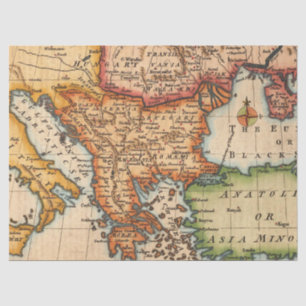 Alte Karte 1 Design 6 Seidenpapier