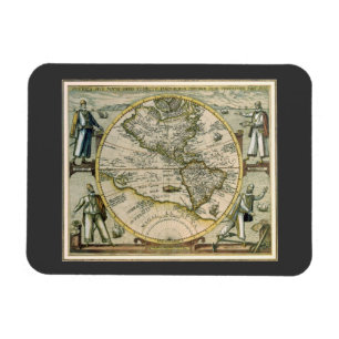 Alte Karte, America Sive Novus Orbis, 1596 Magnet