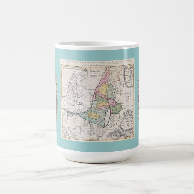 Alte Karte der Israel- und Synagoge-Mosaik-Tasse Kaffeetasse (Mittel)