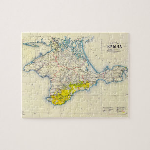 Alte Karte der Krim, Ukraine, Region Sewastopol