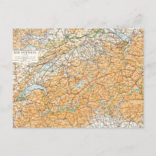 Alte Karte der Schweiz