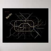 Alte Karte der U-Bahn in Berlin