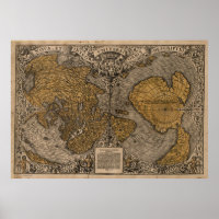 Alte Karte der Welt (1531)