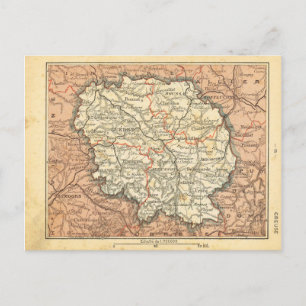 Alte Karte Frankreich Creuse