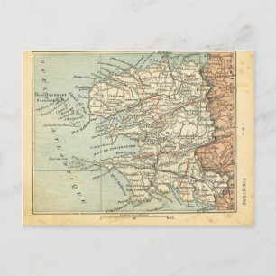 Alte Karte Frankreich Finistere
