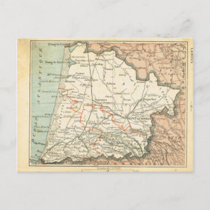 Alte Karte Frankreich Landes