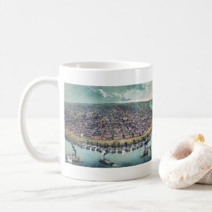 Alte Karte Saint Louis Missouri Mississippi Fluss Kaffeetasse