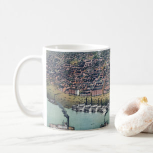 Alte Karte Saint Louis Missouri Mississippi Fluss Kaffeetasse