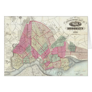 Alte Karte von Brookyln (1868)