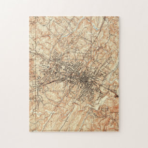 Alte Karte von Charlottesville Virginia (1960)