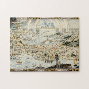 Alte Karte von Fairyland von Bernard Sleigh