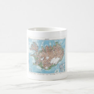 Alte Karte von Island Kaffeetasse