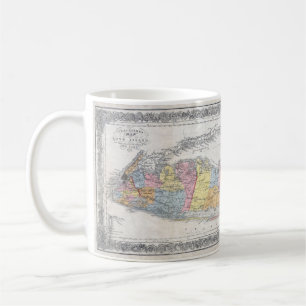 Alte Karte von Long Island New York Kaffeetasse